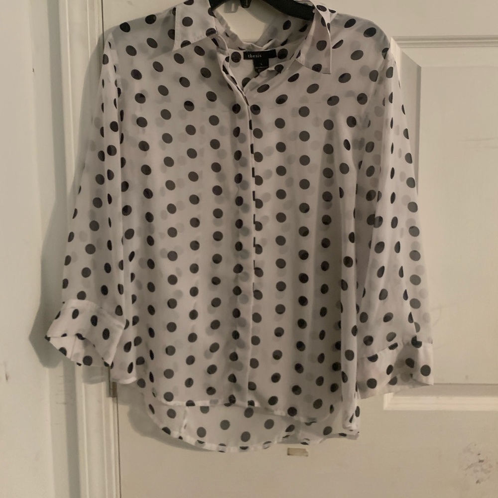 Thesis sheer button down large